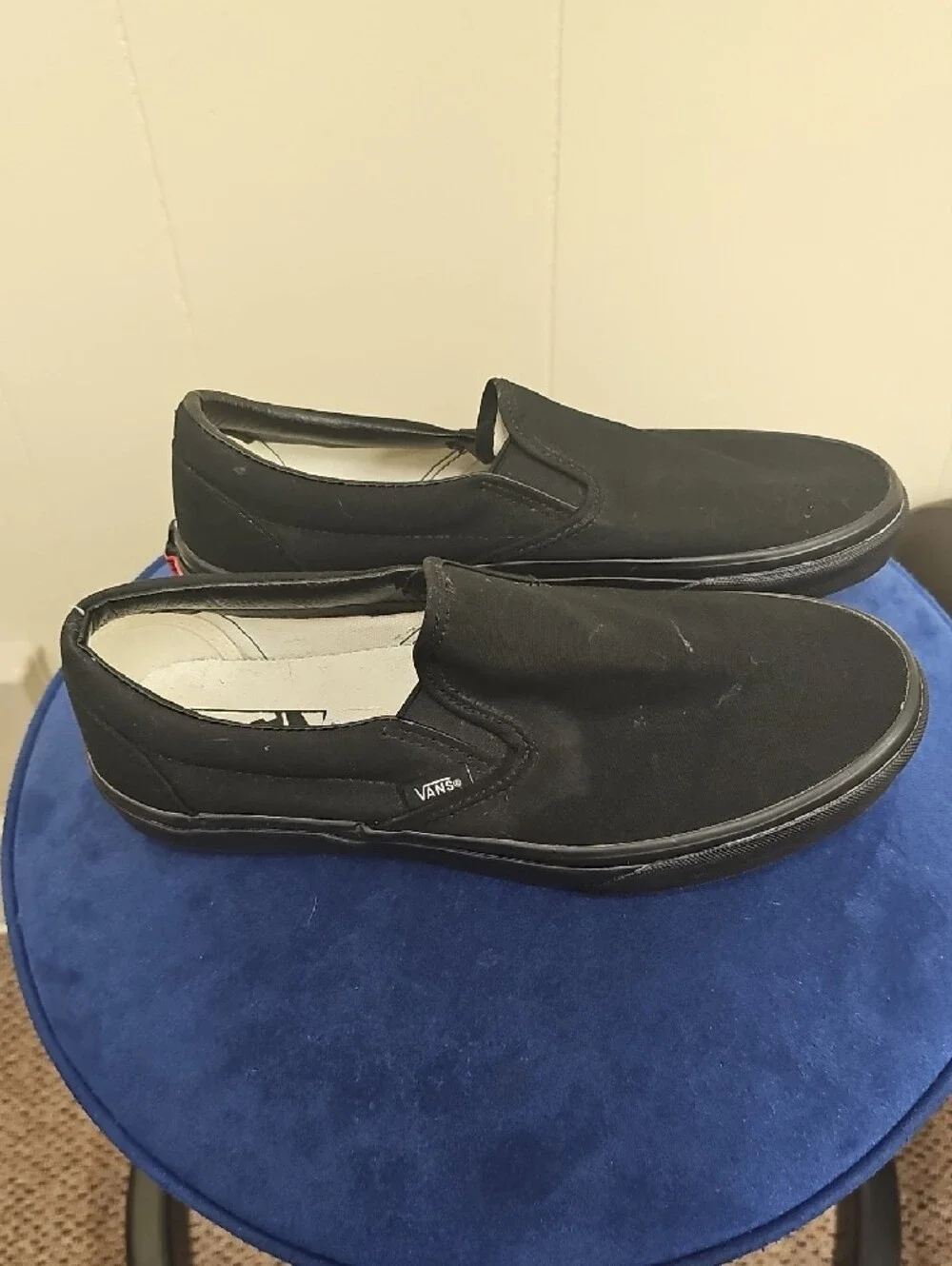 Vans Black Canvas Slip-On Men's Loafers